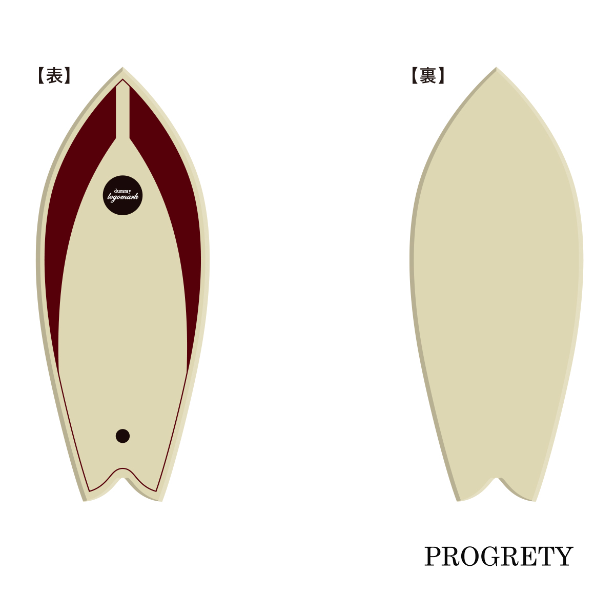 PROGRETY プログレティ バランスボード ブラウン×クリーム系 Aタイプ