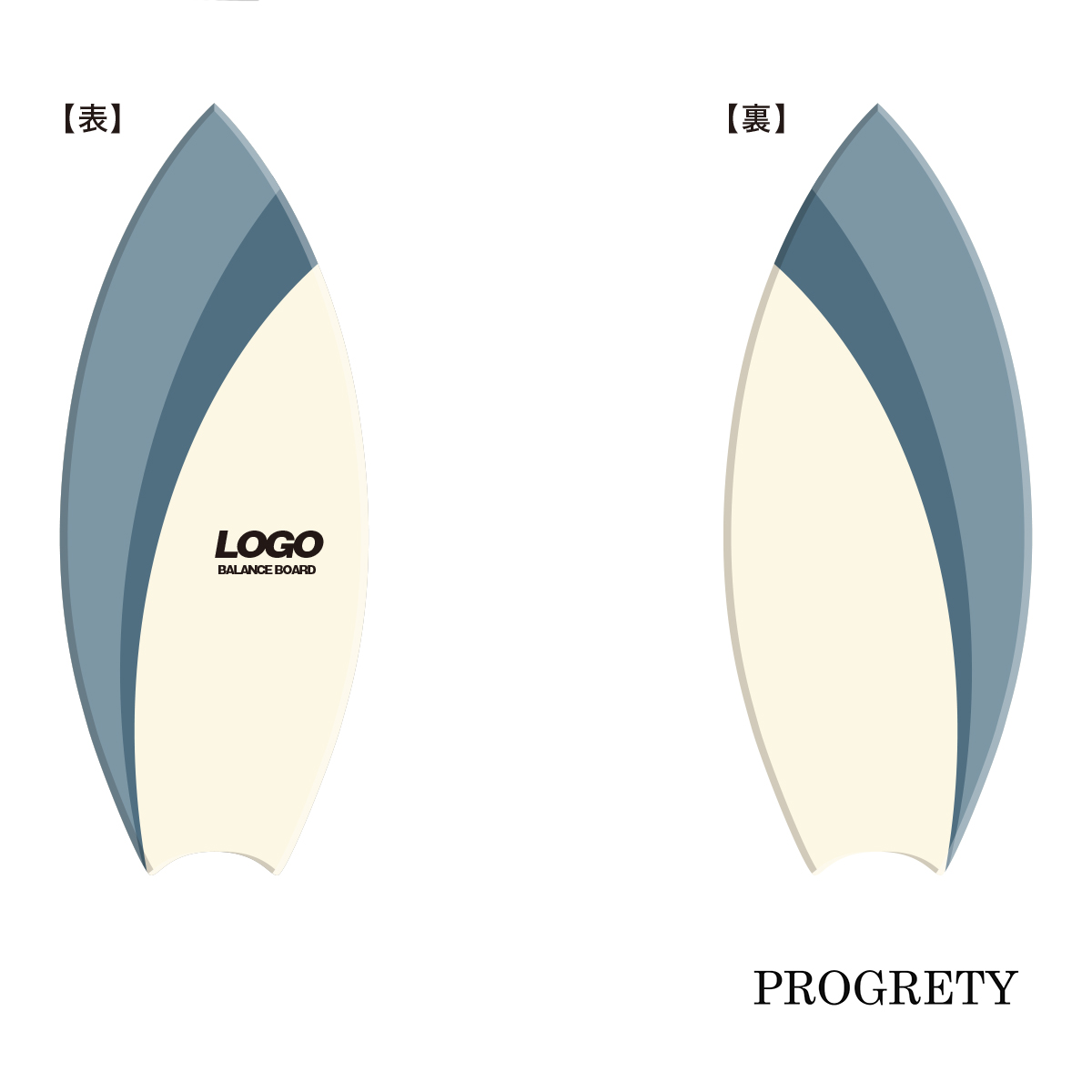 PROGRETY プログレティ バランスボード クリーム×グレー系 Cタイプ