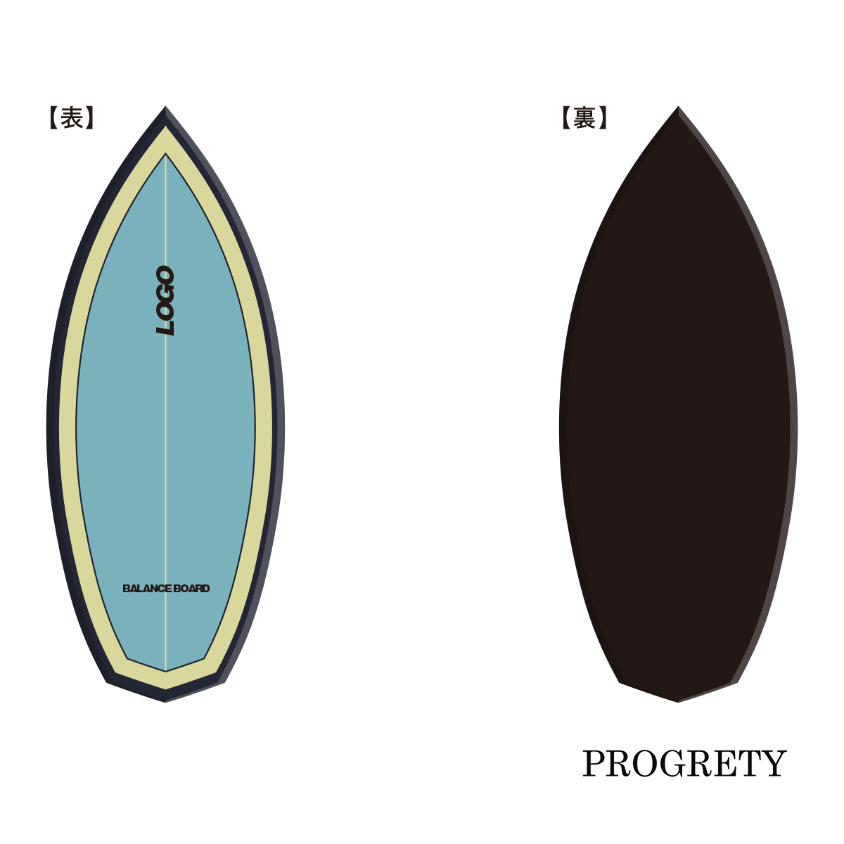 PROGRETY プログレティ バランスボード グリーン×イエロー系 Bタイプ